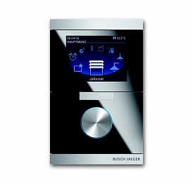 6344-825-101-500 Цветной TFT 3.5” дисплей с поворотным элементом управления, Busch-priOn, чёрное стекло ABB. Вид 1