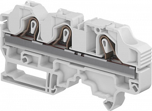 Клемма втычная ZK10-3P серая - 10 мм2, 3 зажима TYCO. Вид 1