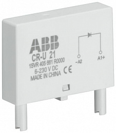 CR-U-91C Варистор и светодиод красный 110-230B AC/DC для реле CR-U ABB. Вид 1