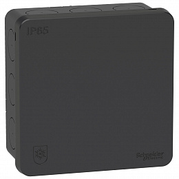 Коробка IP65 87х87 (77х77) (антрацит) Mureva Schneider Electric. Вид 1