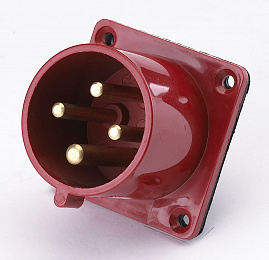 Вилка для скрытой проводки 614 3р+ре 16а 380в ip44 в DEKraft. Вид 1