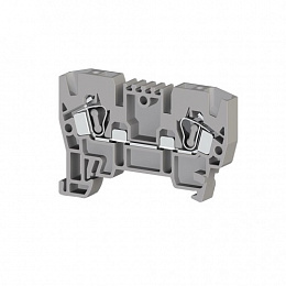 YBK 4 Клеммник на DIN-рейку пружинный зажим 4 мм² (серый) Klemsan. Вид 1