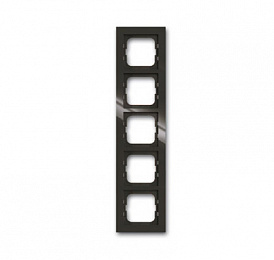 1725-295-500 Рамка 5-постовая, серия axcent, цвет ch?teau-black ABB. Вид 1