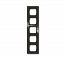 1725-295-500 Рамка 5-постовая, серия axcent, цвет ch?teau-black ABB. Вид 1.