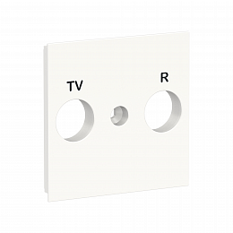 Лицевая панель TV/FM розетки (белый) Unica New Schneider Electric. Вид 1