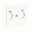 Лицевая панель TV/FM розетки (белый) Unica New Schneider Electric. Вид 1.