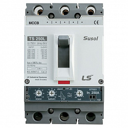 TS100N ETS23 100A 3P3T Автоматический выключатель 3-полюсный 100A (50kA) с расцепителем ETS23 LS Industrial Systems. Вид 1