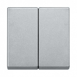 Клавиша 2-клавишного выключателя (алюминий) Merten Schneider Electric. Вид 1