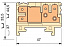 ENT  Клемма HD6/8.2G.2G., quick-connect (fast on) 6,3x0,8мм, 6 мм. кв., 2 горизонтальные, 2 вертикальные TYCO. Вид 1.