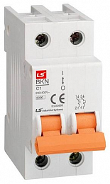BKN Автоматический выключатель 2-полюсный, 20А, 6kА (хар-ка B) LSis. Вид 1