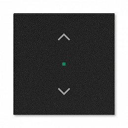 Клавиша одинарная с символом жалюзи free@home антрацит Levit ABB. Вид 1