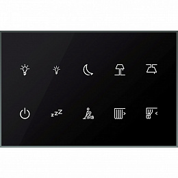 образец стеклянный сенсорный выключатель gtp, 10 кнопок Schneider Electric. Вид 1