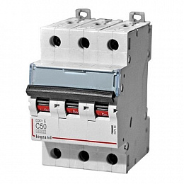 DX3-E Автоматический выключатель 3-полюсный 50A 6kA (хар-ка C) Legrand. Вид 1