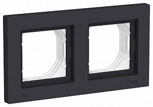 Рамка 2-постовая IP44 (карбон) Atlas Design Systeme Electric. Вид 1