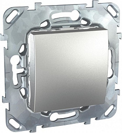 Переключатель 1-клавишный сх.6 (алюминий) Unica Top Schneider Electric. Вид 1