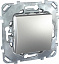 Переключатель 1-клавишный сх.6 (алюминий) Unica Top Schneider Electric. Вид 1.