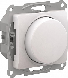 Светорегулятор поротно-нажимной, LED, RC, 400Вт, мех., (перламутр) Glossa Systeme Electric. Вид 1