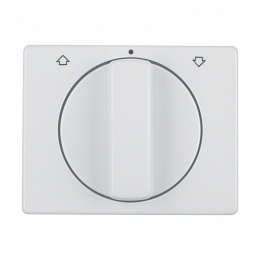 Накладка с вращающейся ручкой для жалюзийного поворотного выключателя (полярная белизна, глянцевый) Arsys Berker. Вид 1