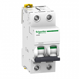 iC60N 2P 20А Автоматический выключатель 2-полюсный, 20А, 6кА (хар-ка B) Schneider Electric. Вид 1