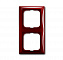 2512-97-507 Рамка 2-постовая с декоративной накладкой (фойер/красный) Basic 55 ABB. Вид 1.