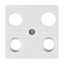 Накладка для антенной розетки, 4 отверстия (полярная белизна, глянцевый) Berker. Вид 1.