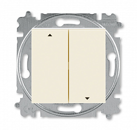 3559H-A88445 17W Выключатель жалюзи 2-кл. без фиксации, Levit, слоновая кость/белый ABB. Вид 1