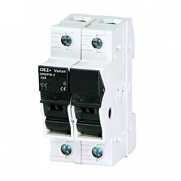 OPVA10-2-S Предохранительный разъединитель нагрузки 32A, 690 V, для цилиндрических плавких вставок 10x38, 2-полюсное исполнение, с сигнализацией OEZ. Вид 1