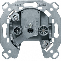 Розетка антенная, 2 отверстия, механизм Berker. Вид 1