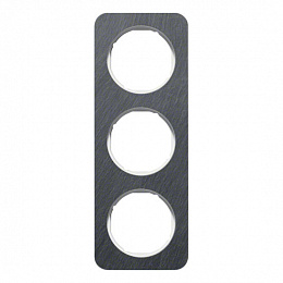 Рамка 3-постовая (сланец, натуральный / полярная белизна) R.1 Berker. Вид 1