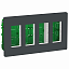 Блок скрытой установки 4х2 (антрацит) Unica System+ Schneider Electric. Вид 1.