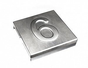 YID-CHAR-6 Маркировка для каб.стяжки,нерж.сталь,'6', (100шт) ABB. Вид 1