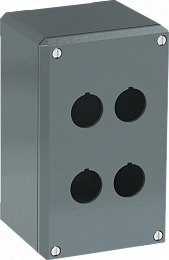 080SP4 Корпус кнопочного поста на 4 элемента металлический, с отверстием для кабельного ввода ABB. Вид 1