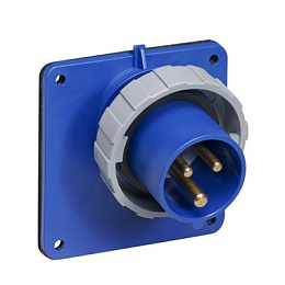 216 BAU6W Вилка панельная с угловым фланцем 16A, 2P+E, IP67 ABB. Вид 1