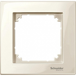 Рамка 1-постовая, sm (бежевый) Merten M-Plan Schneider Electric. Вид 1