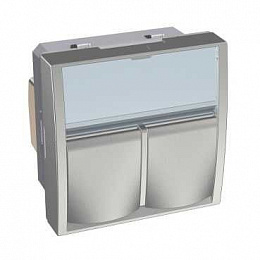 Розетка s-one 2xrj45 cat 6 экран металл Schneider Electric. Вид 1