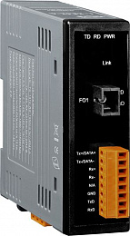 Конвертер RS-232/422/485 в оптический канал (Single-Mode), до 15 км, тип SC, TX 1550 нм, RX 1310 нм (RoHS) ICP DAS. Вид 1