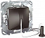 Выключатель со шнуром, кнопка без фиксации, сх. 1 (графит) Unica Top Schneider Electric. Вид 1.