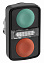 Головка кнопки двойная без маркир + led zb4bw7a37407 Schneider Electric. Вид 1.
