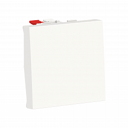 Выключатель 1-клавишный, кнопочный, сх. 1, 10 a, 2 модуля (белый) Unica Modular Schneider Electric. Вид 1