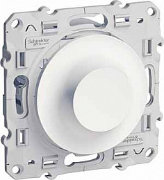 Светорегулятор поворотно-нажимной, 40-600 ва (белый) Odace Schneider Electric. Вид 1