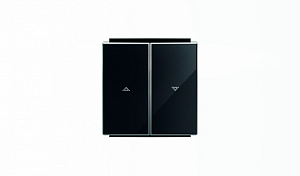 8544 CN Клавиша для механизма выключателя жалюзи 8144 и 8144.1,серия SKY, стекло чёрное ABB. Вид 1