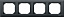 Рамка 4-постовая, sm (антрацит) Merten M-Plan Schneider Electric. Вид 1.