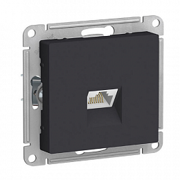 Розетка компьютерная RJ45, кат. 6A, механизм (карбон) Atlas Design Systeme Electric. Вид 1