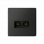 Розетка двойная компьютерная RJ45+RJ45, кат.6А, механизм (базальт) ARTGALLERY Systeme Electric. Вид 1.