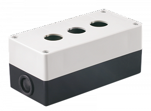 КП103 Корпус для кнопок 3места белый ИЭК. Вид 1