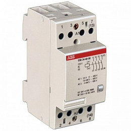 EN24-31 Модульный контактор с ручным управлением, 24А, катушка 24V AC/DC ABB. Вид 1