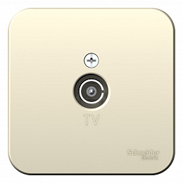 Розетка TV, С/У, изол.пл. (молочный) Blanca Systeme Electric. Вид 1