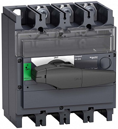 Выключатель-разъединитель Compact INV500, 3P, 500А (с черной ручкой) Schneider Electric. Вид 1