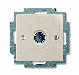 1743-01-93-507 Розетка телевизионная TV оконечная (шампань) Basic 55 ABB. Вид 1