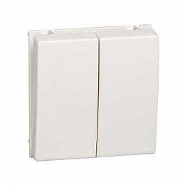 Выключатель 2-клавишный, с/у, для каб.кан.(белый RAL9010) W45 Systeme Electric. Вид 1